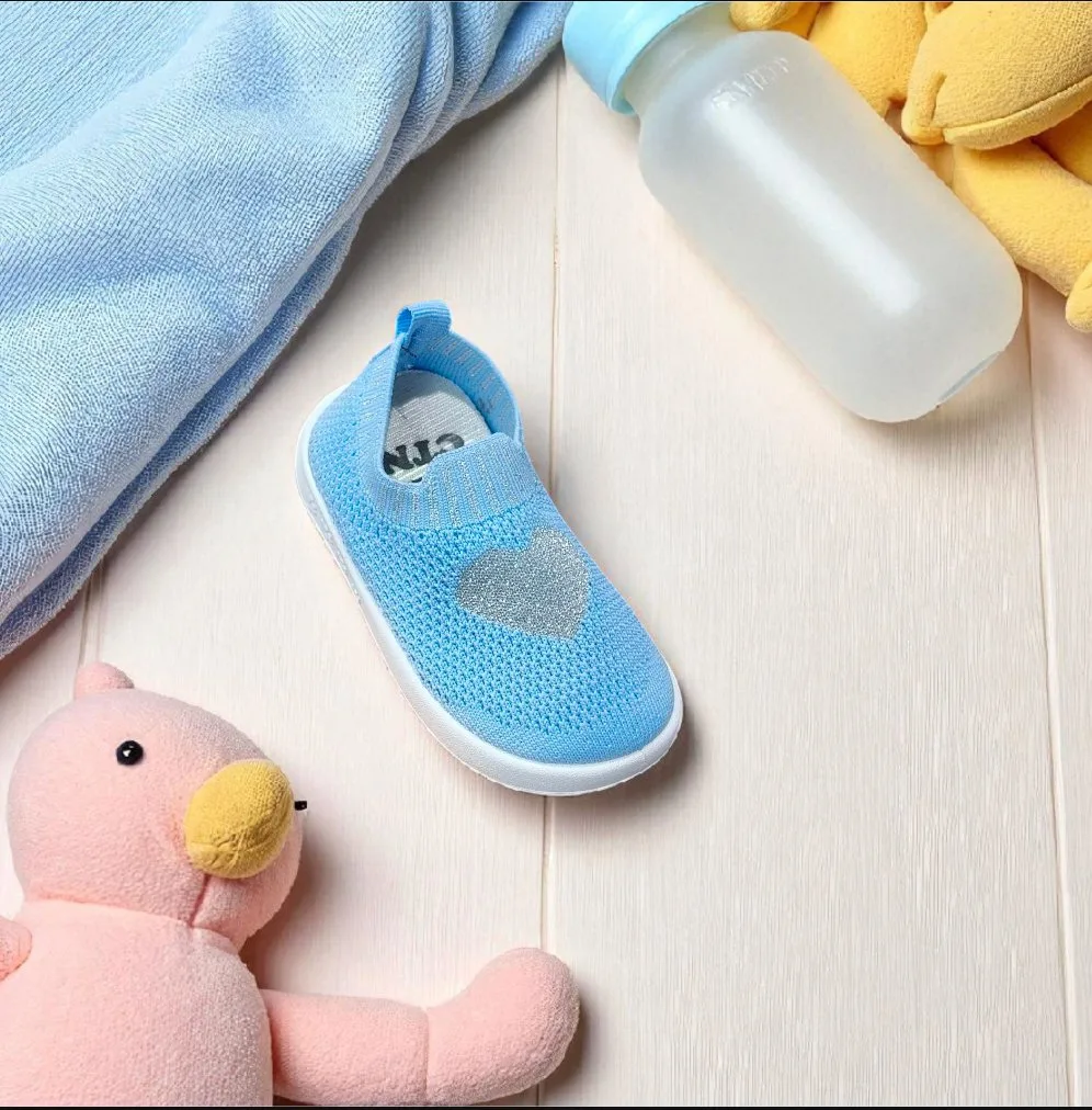 Kids Blue Knit Slip-On Shoes π chuchu 1