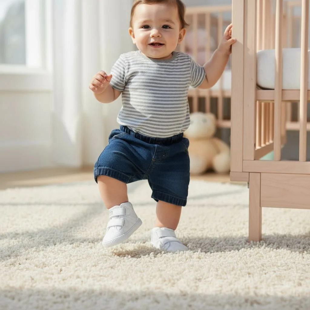 Baby Fashion Walker β White Unisex Soft Shoe π»β¨
ART - happy 1 - Image 2