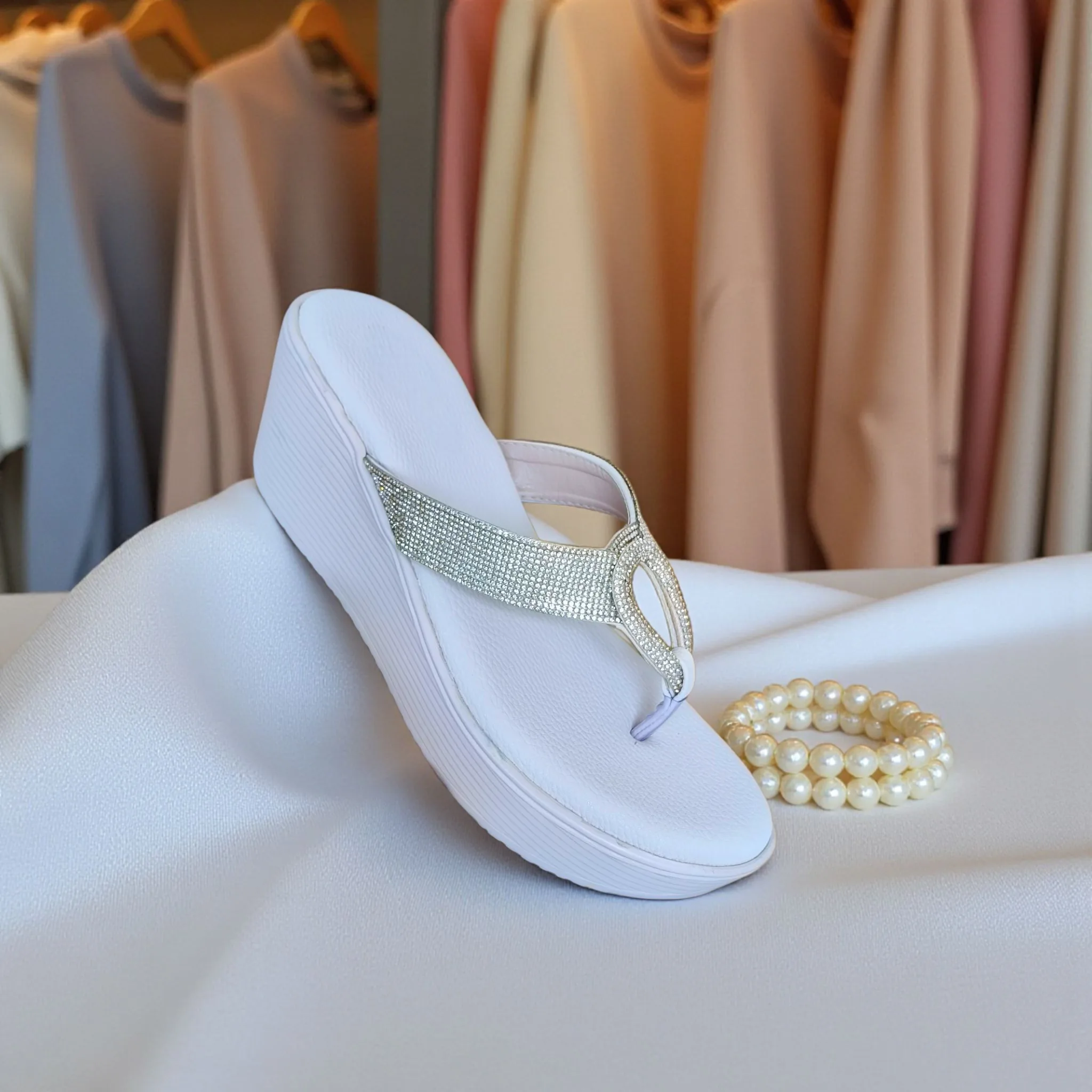 Women’s Shimmer Wedge Sandal – Elegant Party Wear ART - d37-11 - Image 3