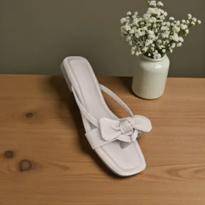 Women’s Elegant Bow Slip-On Flats – Classic grey Edition ART - D37-05