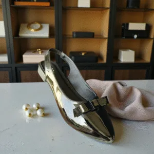 Black Glossy Slingback Ballerina ART - d37-02