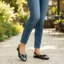 Black Glossy Slingback Ballerina ART - d37-02