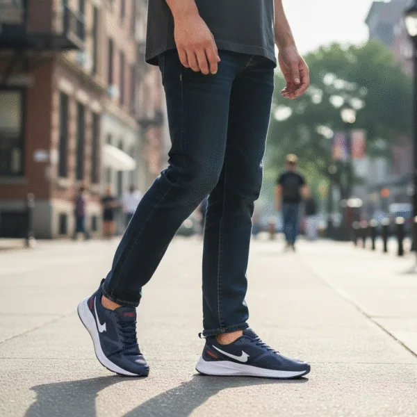 Sensar Navy Blue Sports Shoe ART - tiger - Image 2