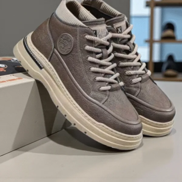 Boys' Brown High-Top Sneakers ART  - D37-17