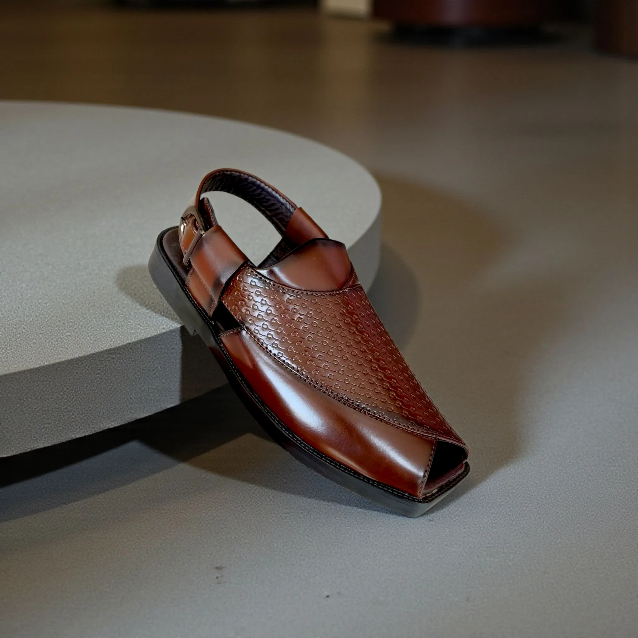 Traditional Men's Peshawari Sandals ART - d37-35 - Image 4
