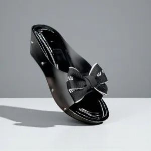 Ladies' Transparent Bow Wedge Slides ART - D38-22