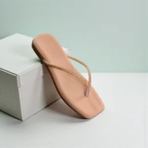 Ladies' Nude Minimalist Flat Flip-Flops ART - D38-30