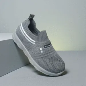 welcome Baby Boy's Grey Mesh Slip-On Sneakers ART - austin 01