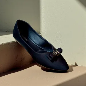 Ladies’ Black Bow Ballerina Flats ART - D39-05