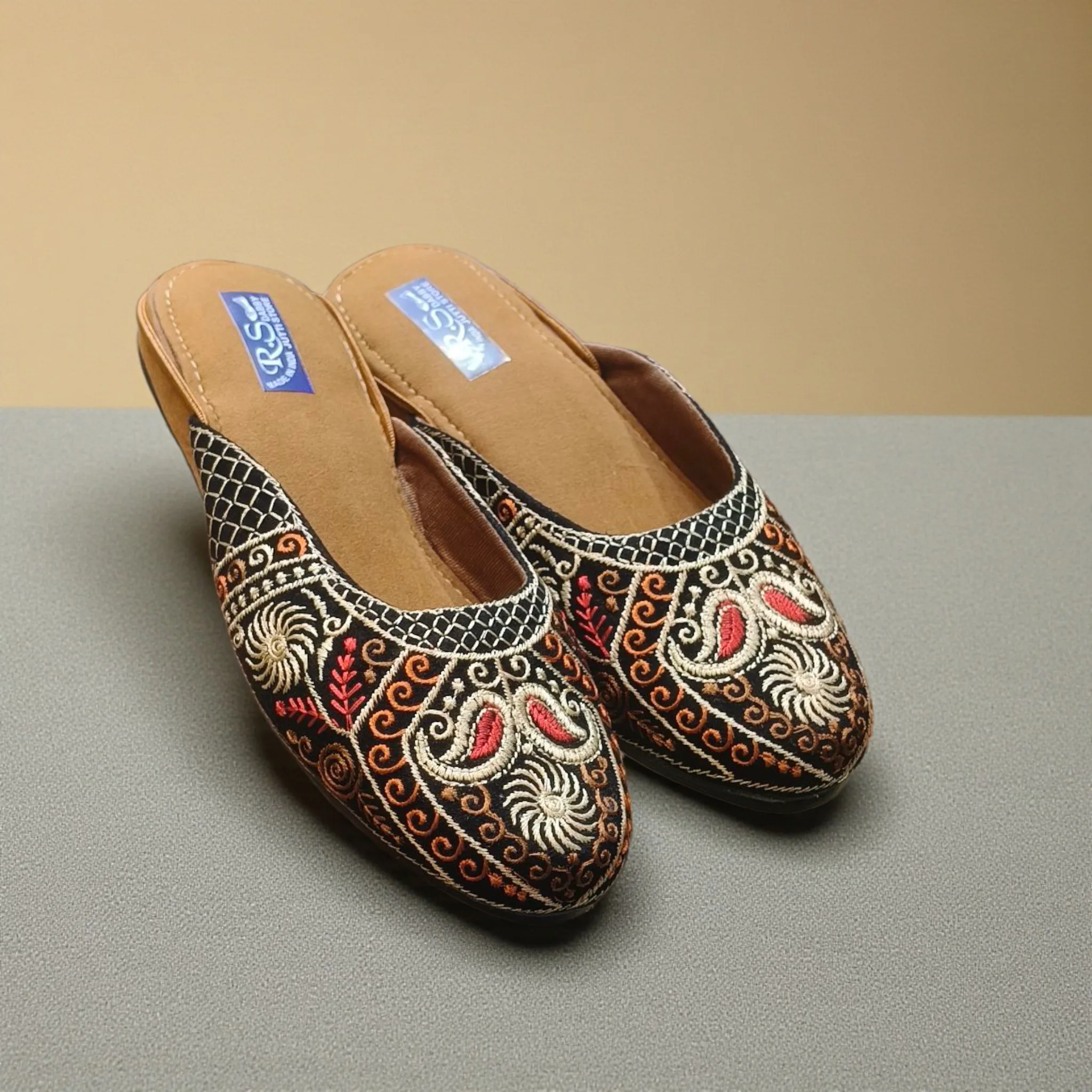 Ladies’ Multicolor Embroidered Mojri ART - d39-37
