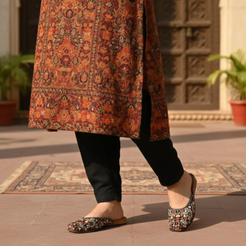 Ladies’ Multicolor Embroidered Mojari ART - D39-38 - Image 2
