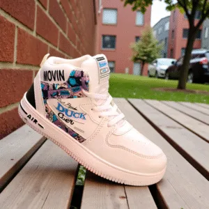 Boys’ White Comic High-Top Sneakers ART - roaster 1