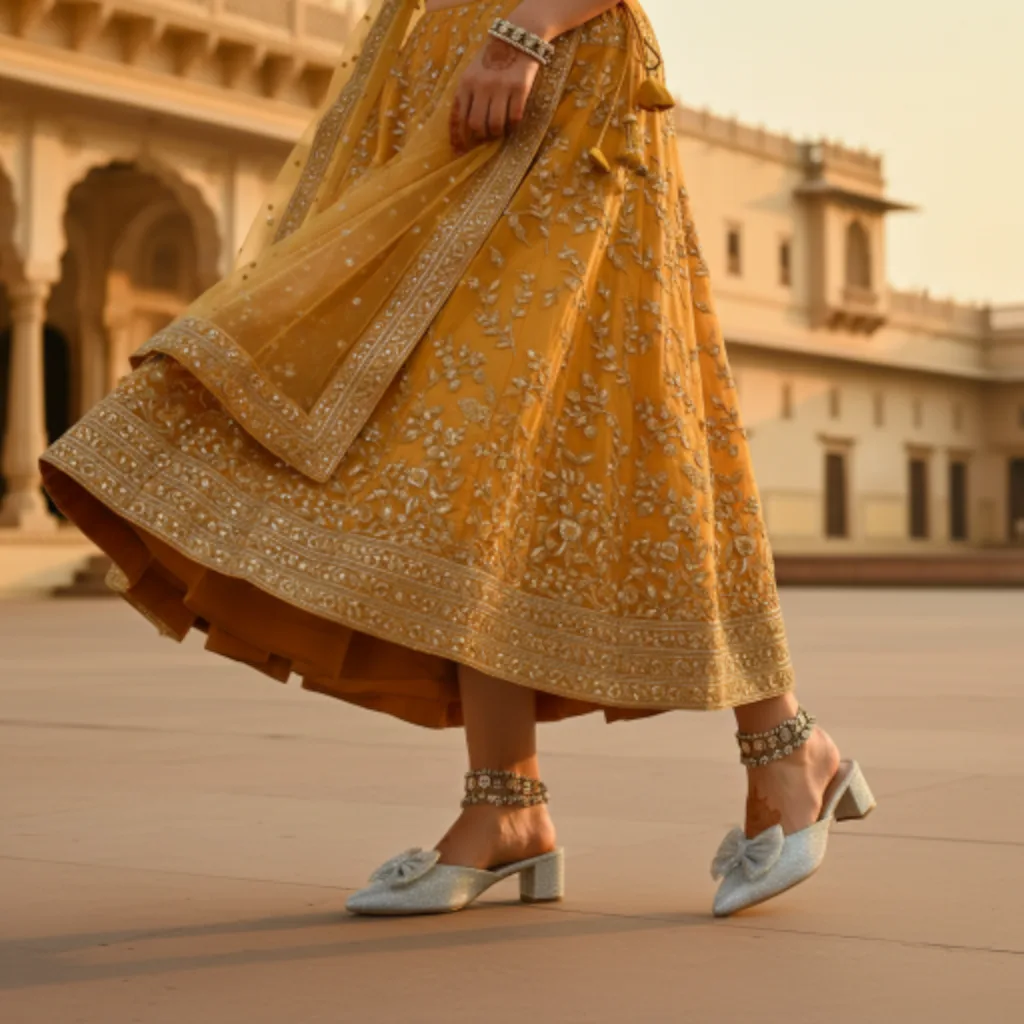 Ladies’ Sparkle Bow Block Heels ART - D40-12 - Image 2