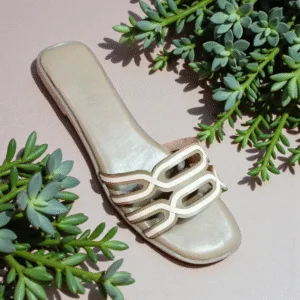 Ladies’ Nude Loop Strap Flats ART - D40-14