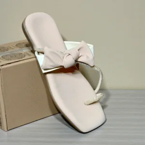 Ladies’ Bow Charm Toe-Ring Flats 🌸 ART - D40-19