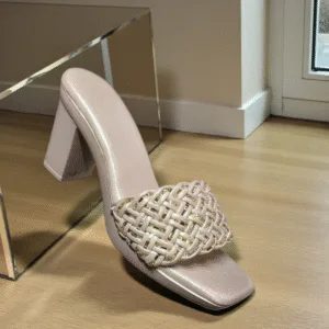 Ladies’ Woven Block Heel Mules ART - D40-29