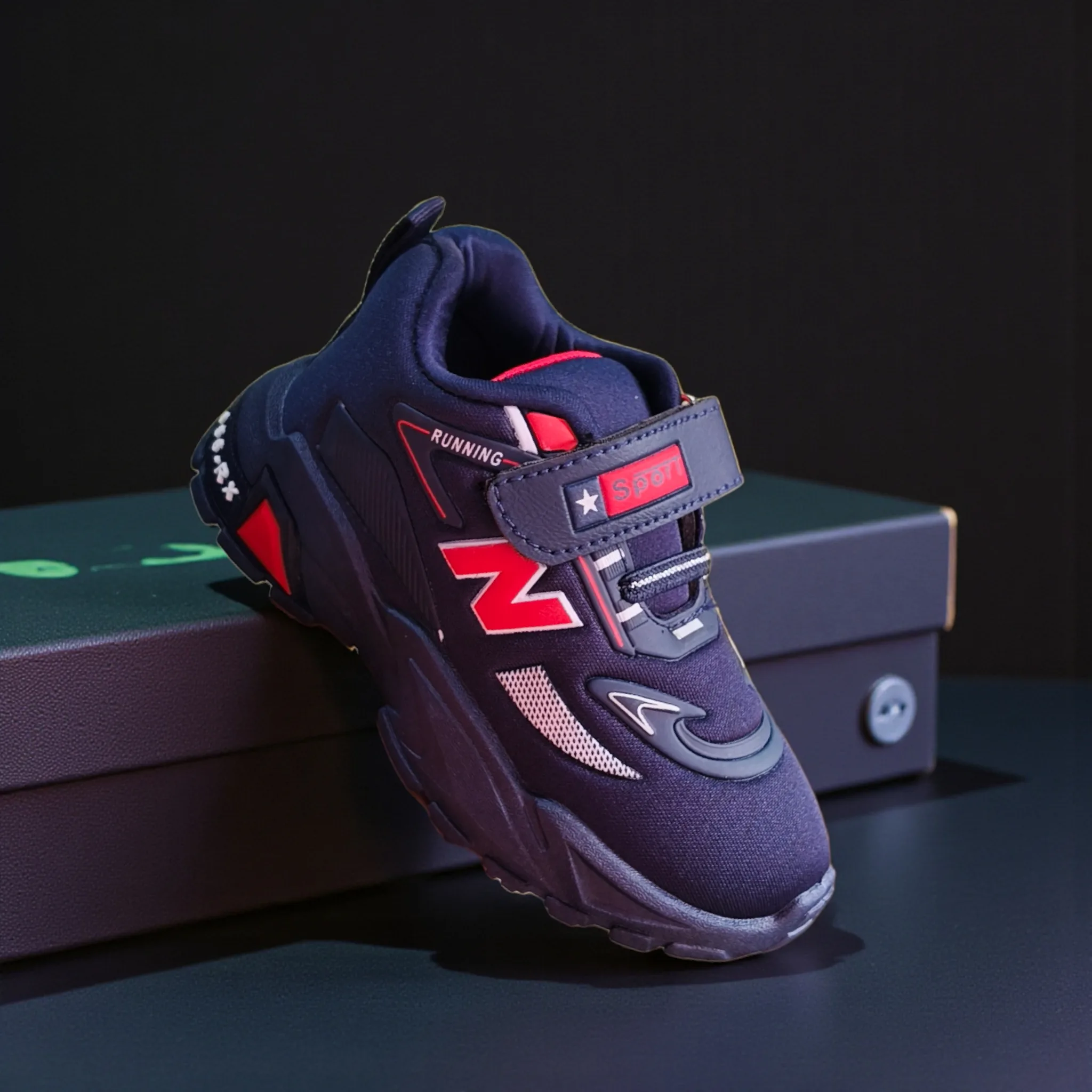 Turbo Run Navy Kids Sneakers 👟 ART - hiphop 32