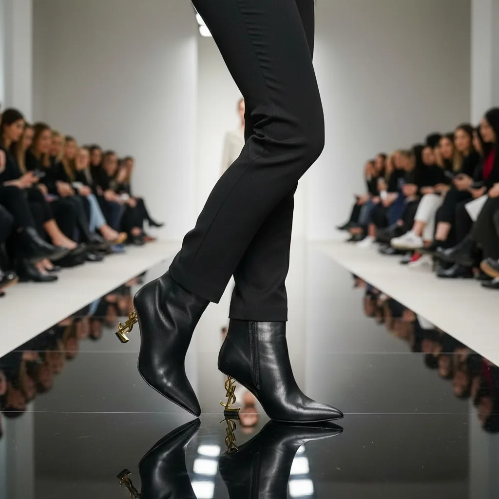 YSL HEEL Luxe Icon Heel Ankle Boots ✨ - Image 2