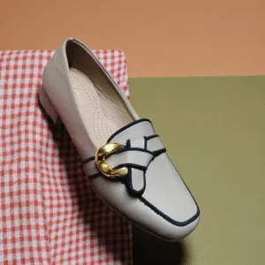 Chic Contrast-Buckle Loafers 👞✨ ART - D41-54
