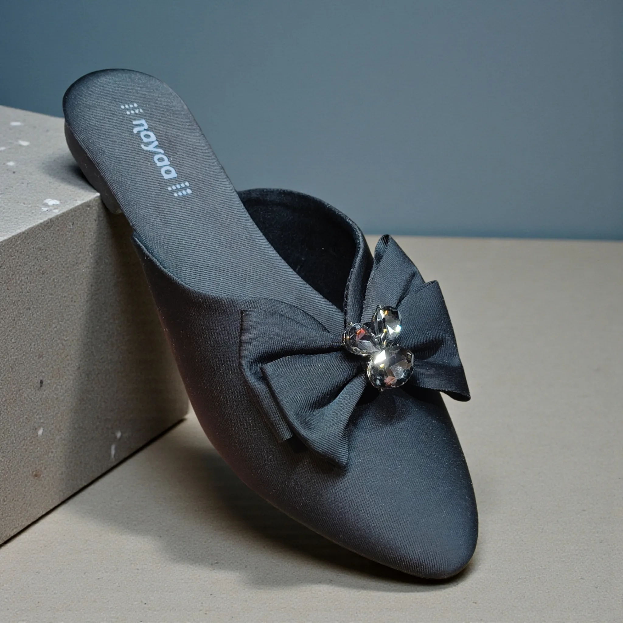 Embellished Bow Pointed-Toe Mules ART - D41-32 - Image 5