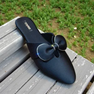 Midnight Satin Bow Mules 🎀 ART - D41-50