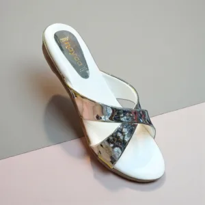 Nayaa Metallic Criss-Cross Comfort Wedges 👡 D43-45