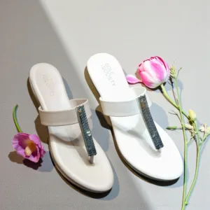 Sole Society "Chevron Luxe" Embellished T-Strap Flat Sandal ✨ d43-41