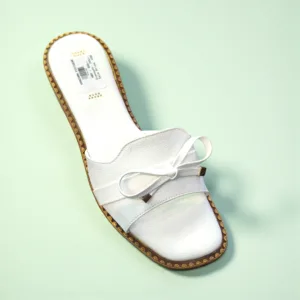 Graceful Bow-Accent Textured Slides 👡 ART - D43-43