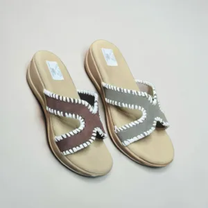 Stitch-Luxe Comfort Wedge Sandals 👡 ART - D44-04