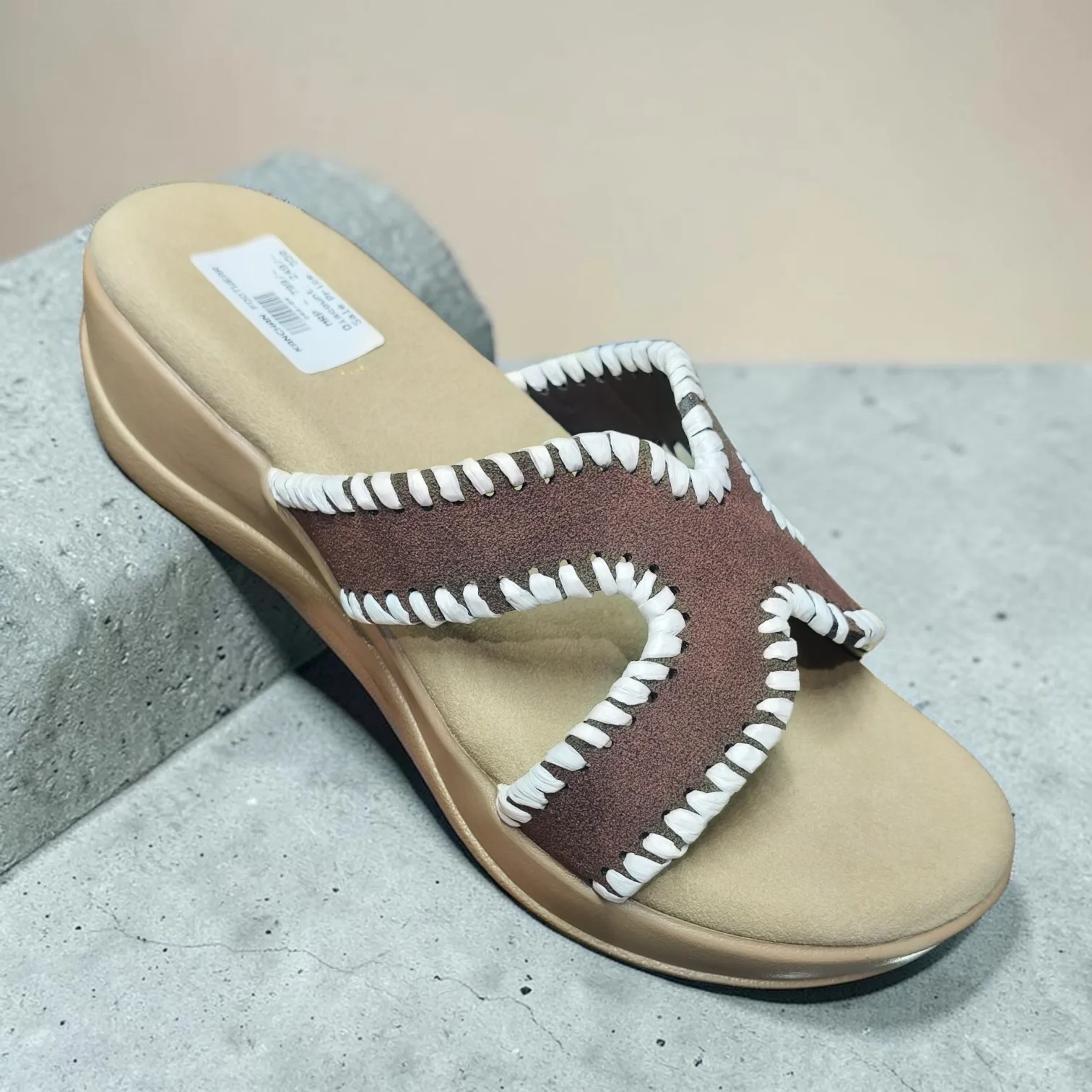 Stitch-Luxe Comfort Wedge Sandals 👡 ART - D44-04 - Image 3