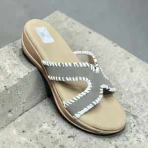 Stitch-Luxe Comfort Wedge Sandals 👡 ART - D44-04