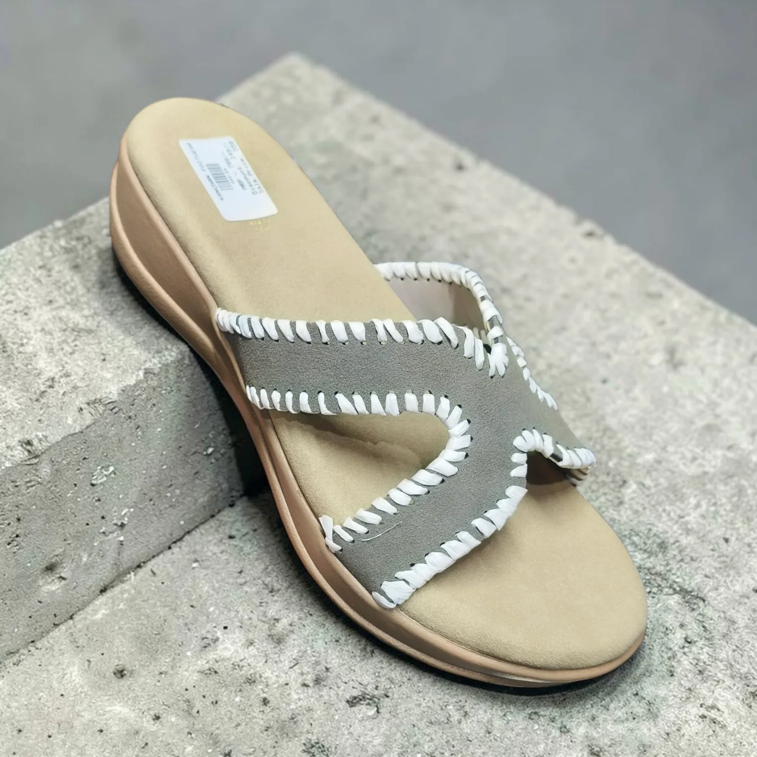 Stitch-Luxe Comfort Wedge Sandals 👡 ART - D44-04 - Image 2