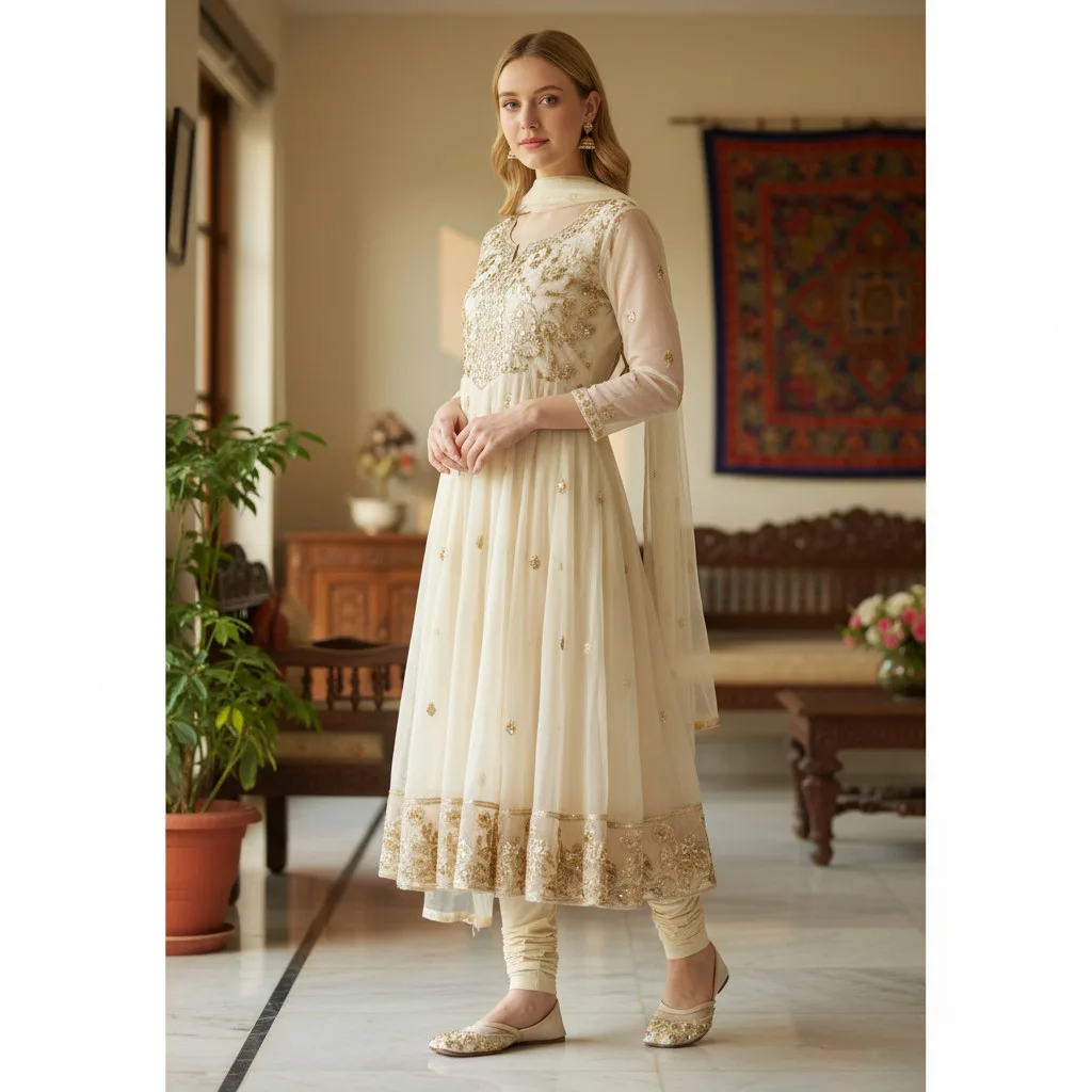 The Aaryahi Anarkali & Jutti Set ✨ ART - D44-02 - Image 5