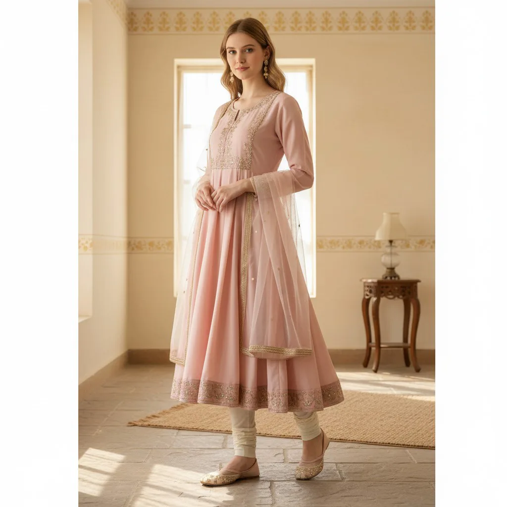 The Aaryahi Anarkali & Jutti Set ✨ ART - D44-02 - Image 4