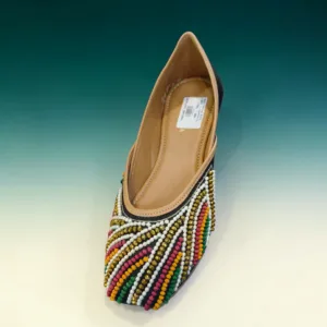 Vibrant Heritage Beaded Juttis & Teal Anarkali Fusion Set ✨ ART - D44-22