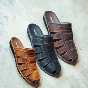 Leeds Urban Executive Leather Mules 👞 ART - 3716