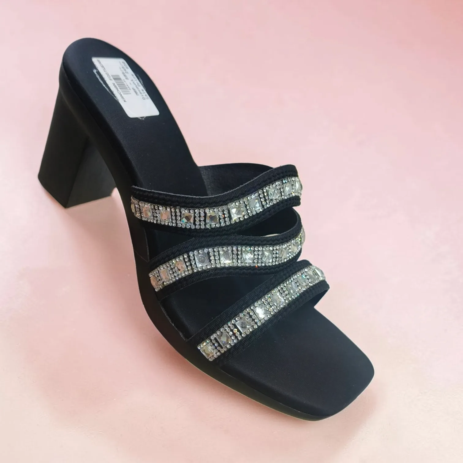 The Midnight Sparkle Block Heel π ART - D44-