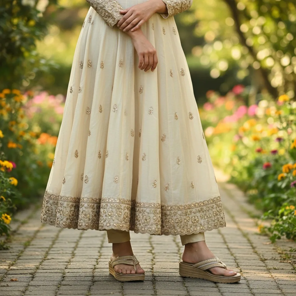 The Royal Gilded Wedge Sandals ✨ ART- D45-20 - Image 2