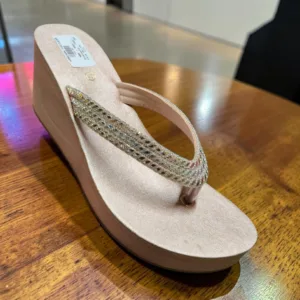 Shimmering Rose Gold Wedge Sandals ✨ ART-D45-04