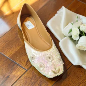 Floral Iridescent Sequin Jutti ✨ ART - D44-20