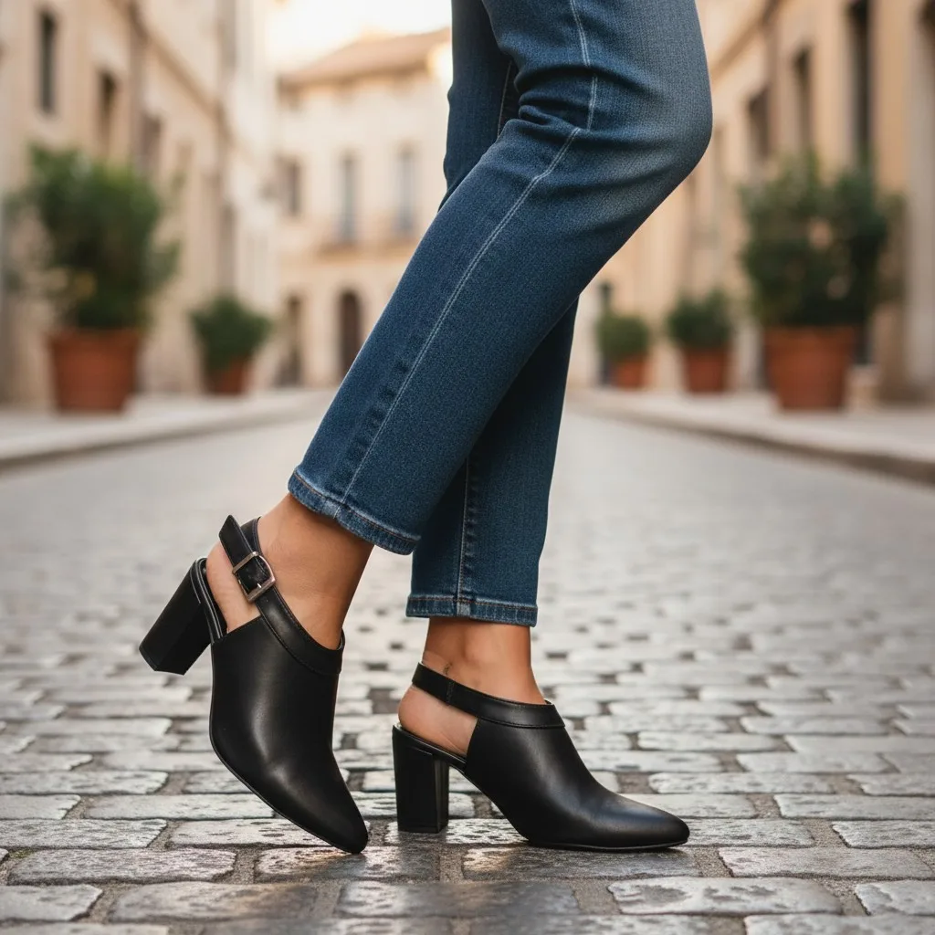 The Slingback Mule Bootie 👠ART - D45-01 - Image 5