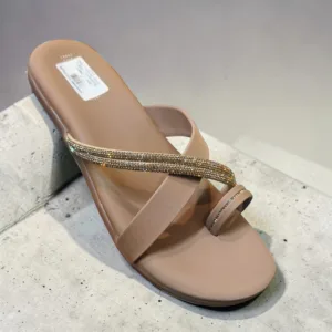 Crystal-Embellished Toe-Loop Slide Sandals ✨ ART - D45-60