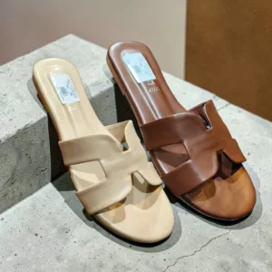 The "H-Strap" Minimalist Vegan Leather Slides 👡 ART- D45-50