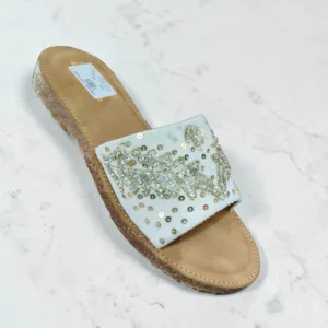 Aurelia Sequin-Embellished Comfort Slides ✨ ART - D45-54