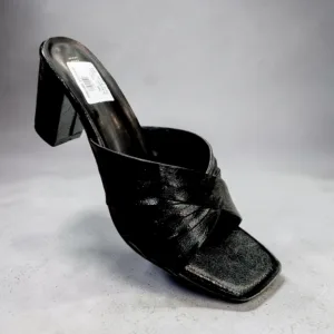 Onyx Twist Square-Toe Block Mules 🖤 ART - D45-16
