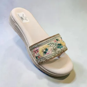 Aurora Floral Wedge Slides 🌸 ART - D45-22