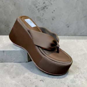 Terra-Satin Knotted Platform Wedges 👡 ART - D45-03