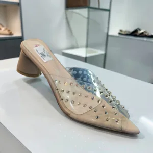 The Crystal-Embellished Clear Muse Mule ✨ ART- D45-30