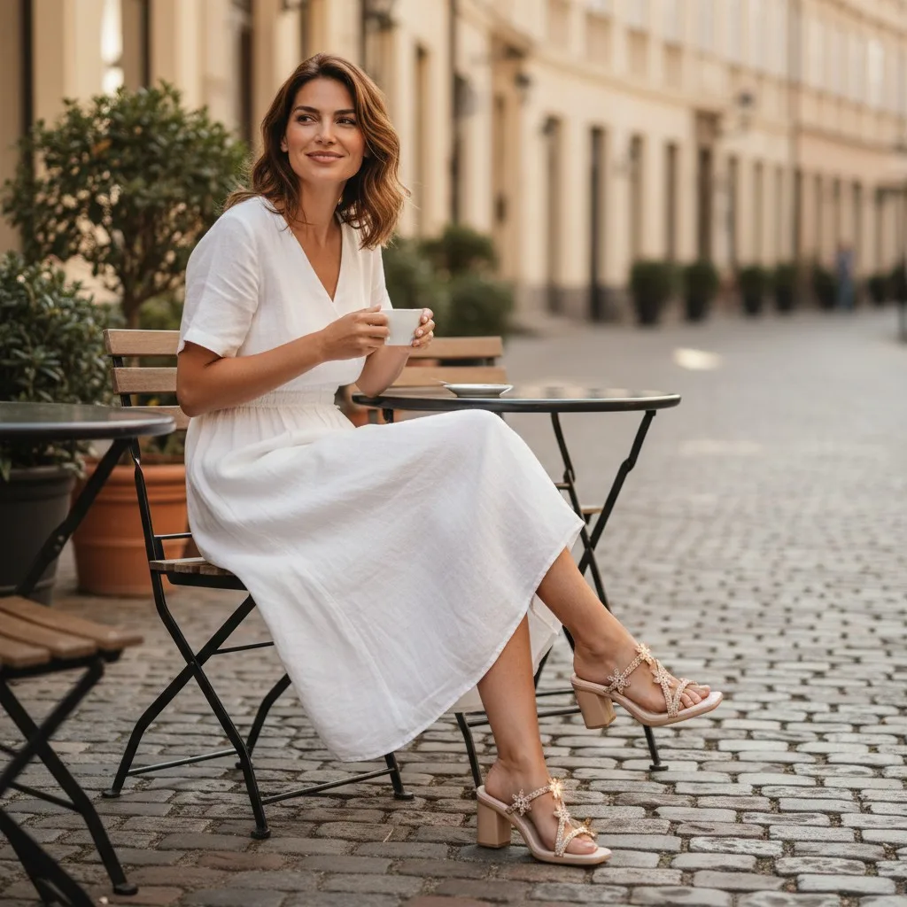 Starlight Floral Embellished Block Heel Sandals ✨ART - D45-19 - Image 2