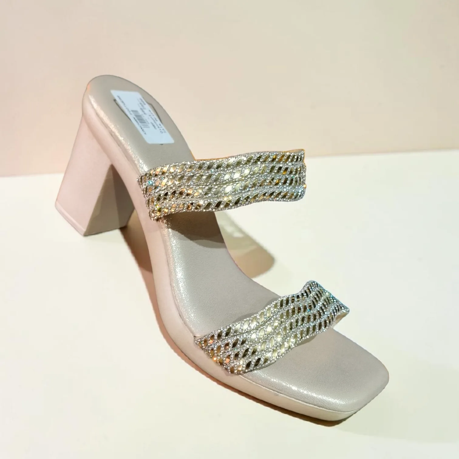 Shimmering Elegance Block Heels 👠 ART - D44-12